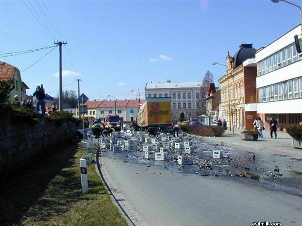 Beer Truck Crash