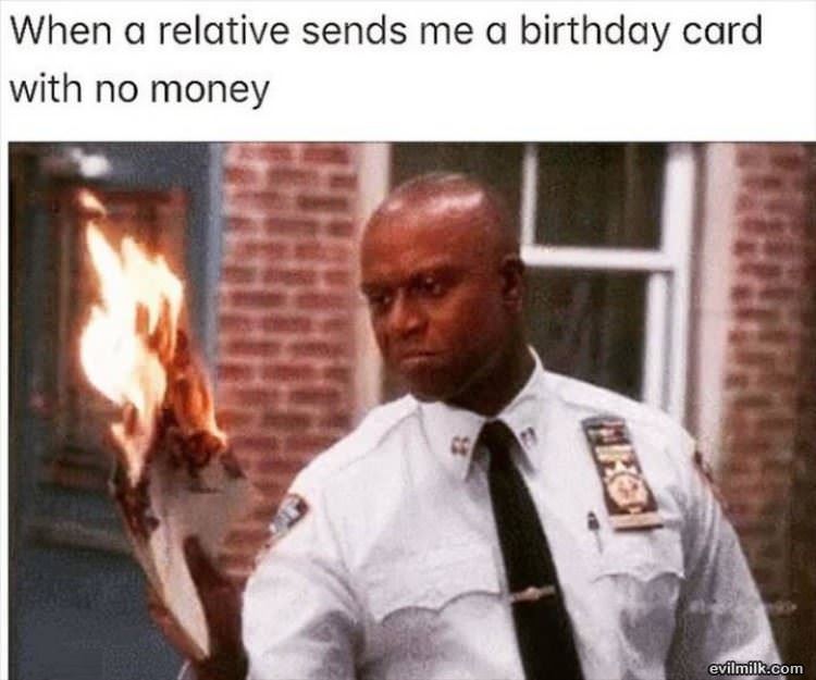 Birthday Card With No Money