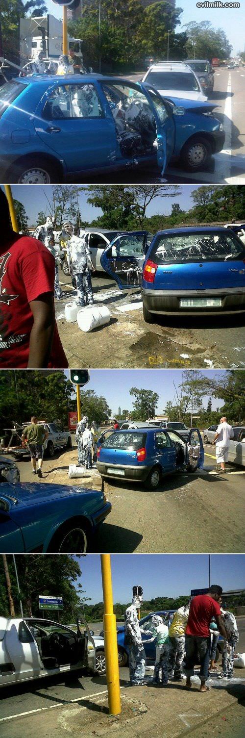 Car Accident With Paint