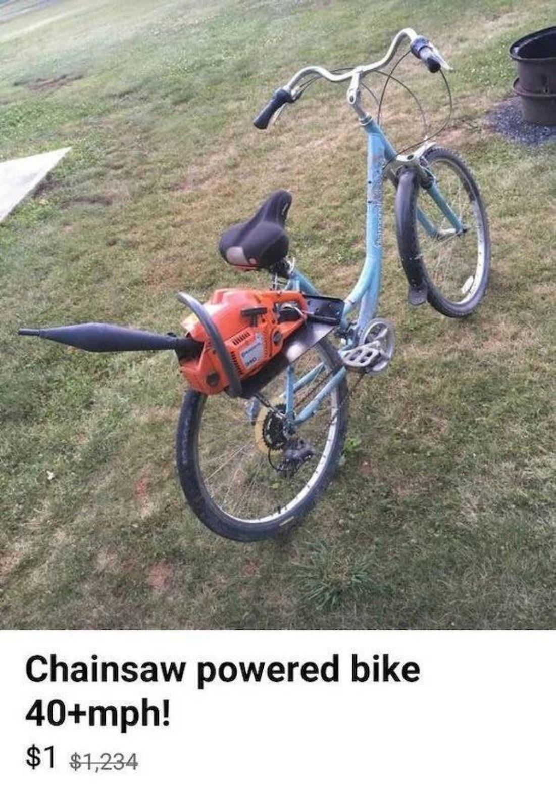 Chainsaw Powered Bike