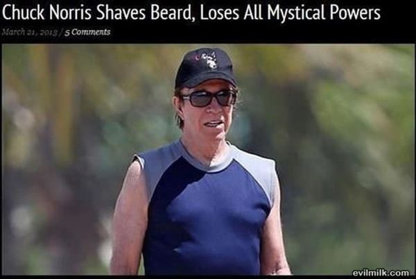 Chuck Norris Shaves Beard