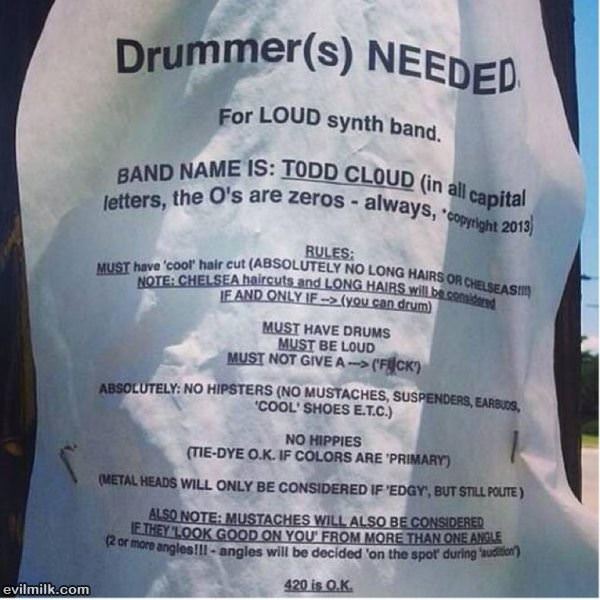 Drummer Needed