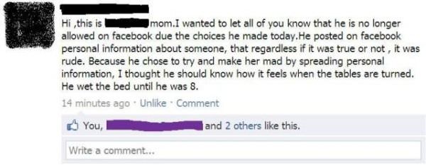 Facebook Punishment