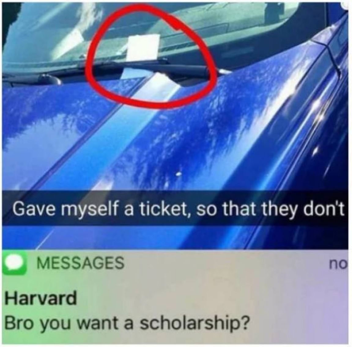 Gave Myself A Ticket