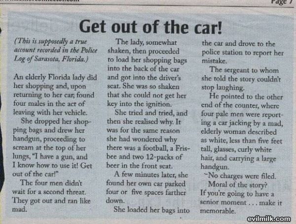 Get Out Of The Car
