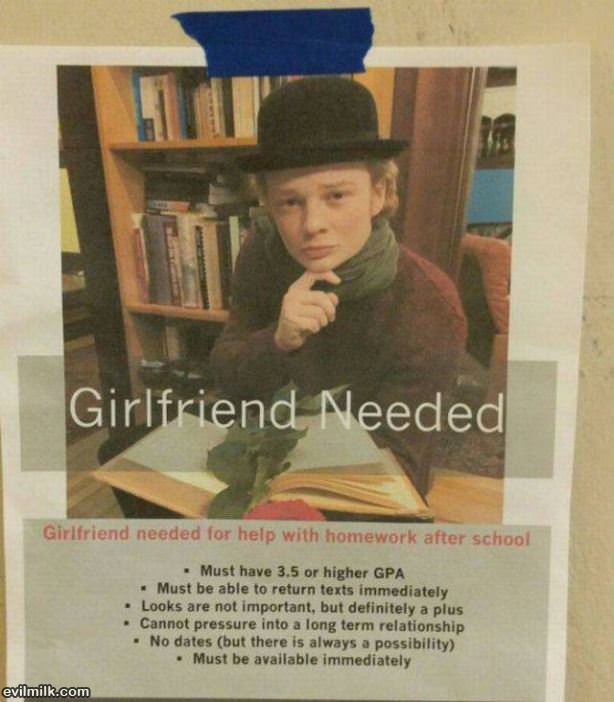 Girlfriend Needed