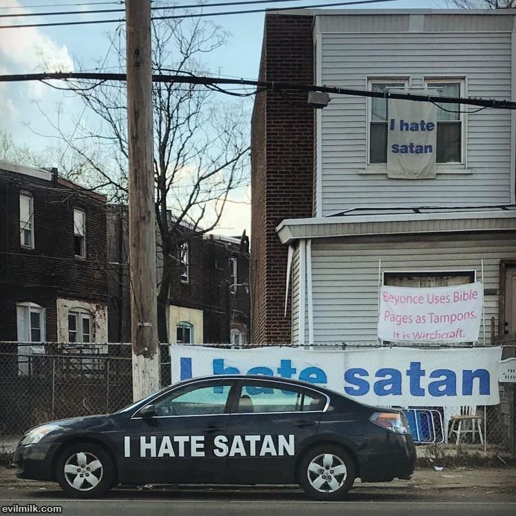 Hates Satan