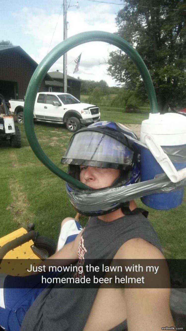 Homemade Beer Helmet