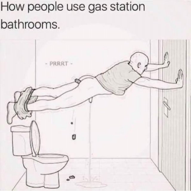 How People Use Gas Station Bathrooms