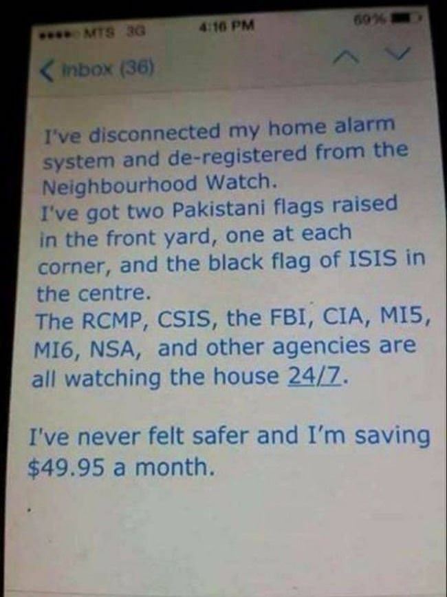 I Have Never Felt Safer