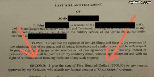 Last Will And Testament