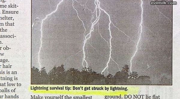 Lightning Survival Tip