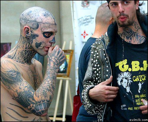 Moronic Skull Tattoo