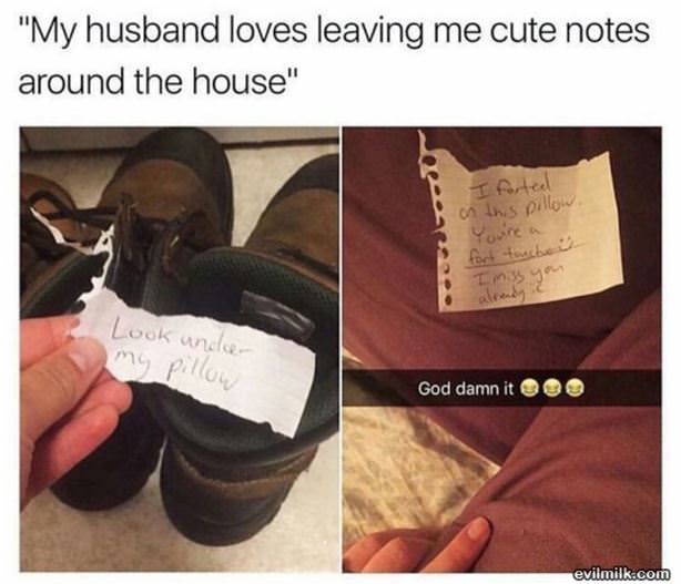 My Husband Leaves Me Sweet Notes