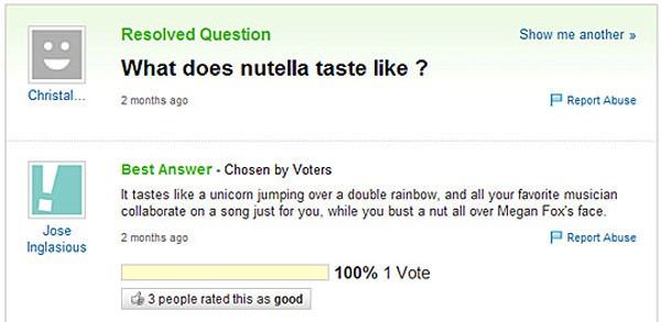 Nutella Tastes Like