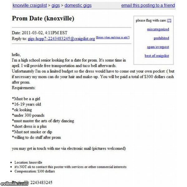 Prom Date Needed