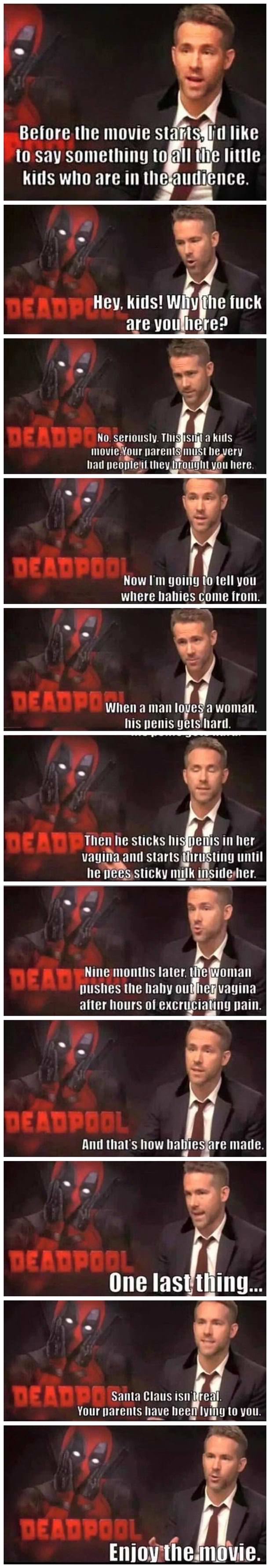 Ryan Reynolds Message For The Kids