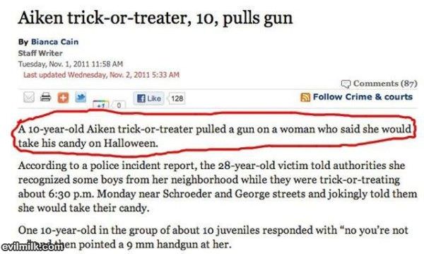 Serious Trick Or Treater