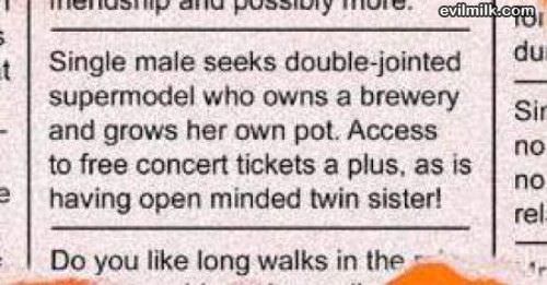 Single Male Seeking