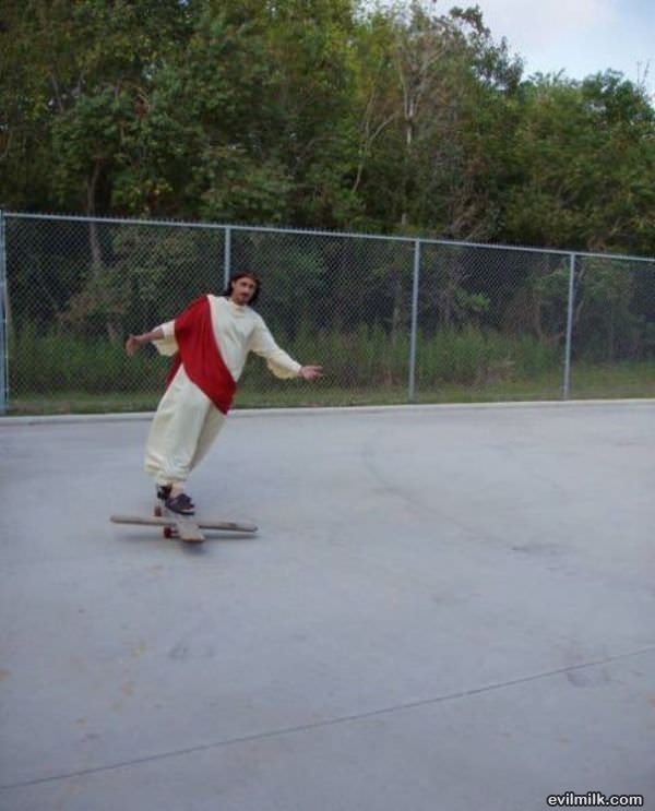 Skateboarding Jesus