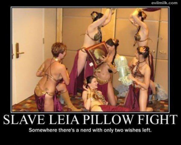Slave Leia Pillow Fight