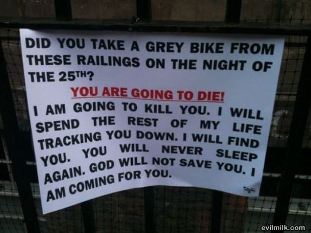 Stole A Grey Bike
