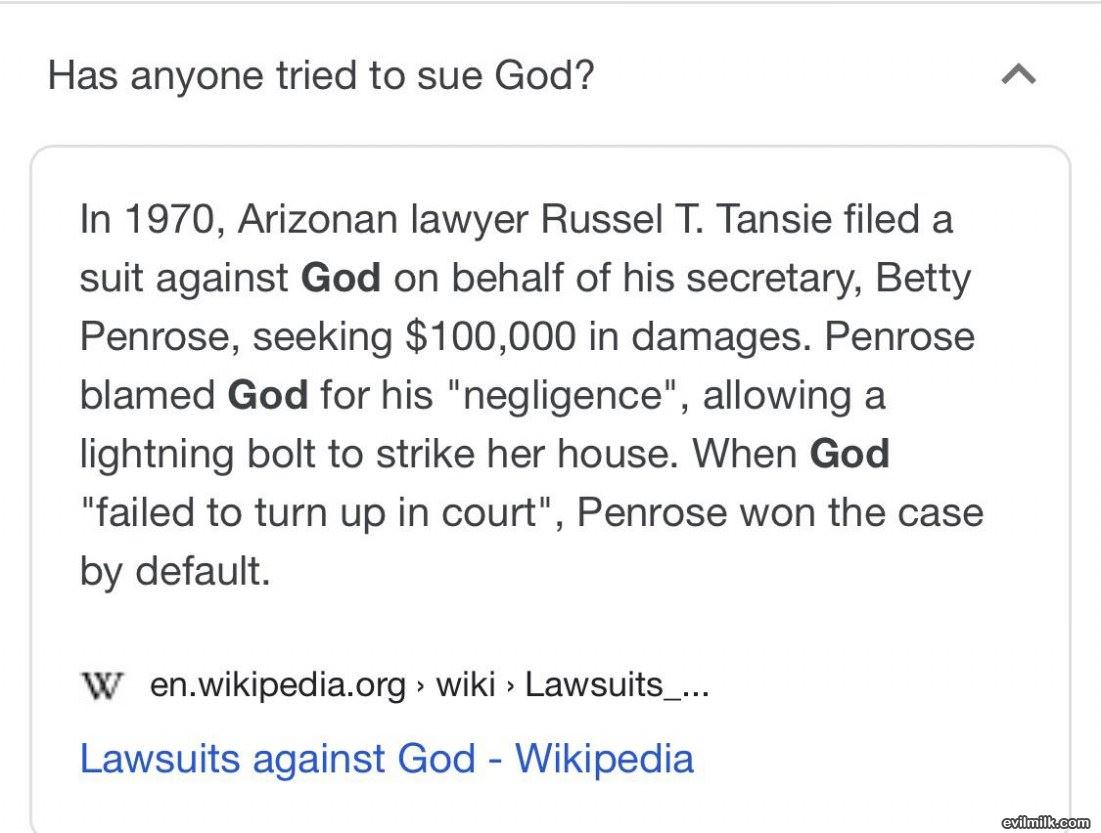 Sued God