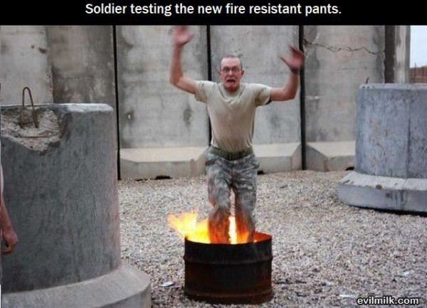 Testing Fire Resistant Pants