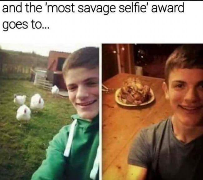 The Most Savage Selfie Award