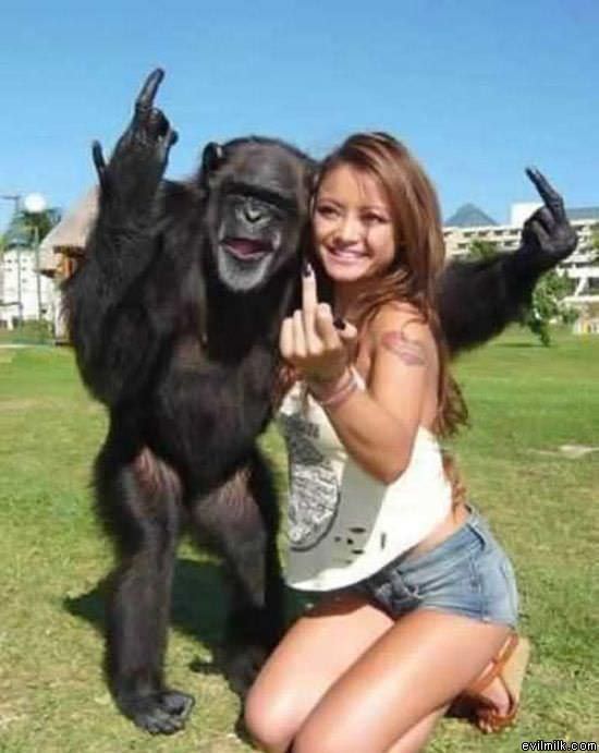 Tila And A Monkey