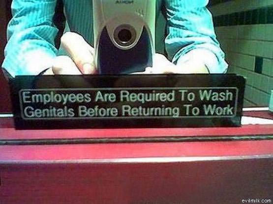 Wash Genitals Please