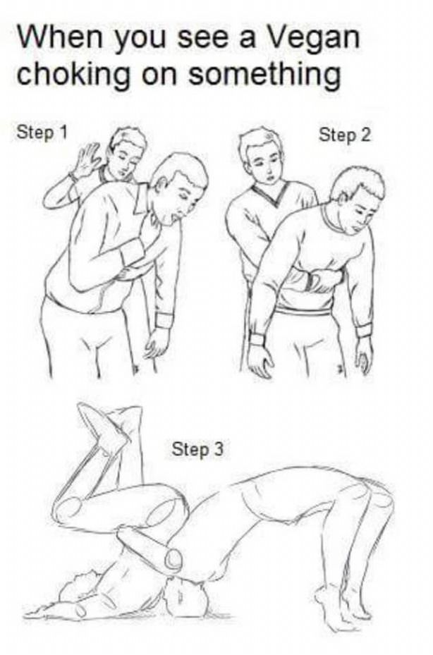 When A Vegan Is Choking