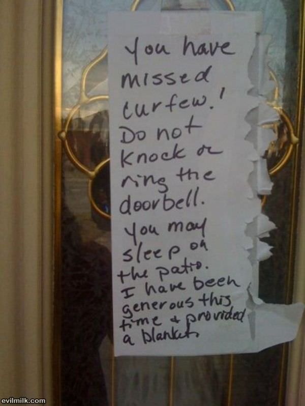 You Missed Curfew