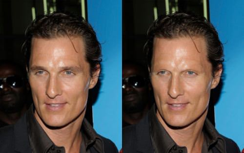 Matthew McConaughey without eyebrows