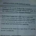 Application For Employment