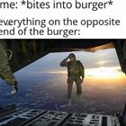 Bites Into Burger