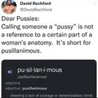 Dear Pussies