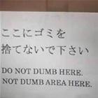 Do Not Dumb Here