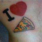 I Love Pizza Tattoo