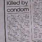 Man Killed By Condom