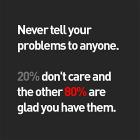Never Tell Your Problems