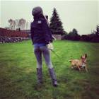 Playing With Her Dog