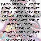 Pregnancy Backwards