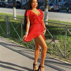 Red party dress 6