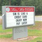 Sin Is Like A Credit Card