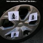 Slashed Tires