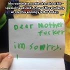 Special Needs Apology