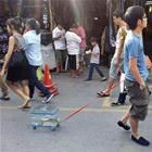 Taking His Fish For A Walk