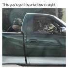 This Guy Has His Priorities Straight