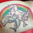 Unicorn Vs Dolphin Tattoo